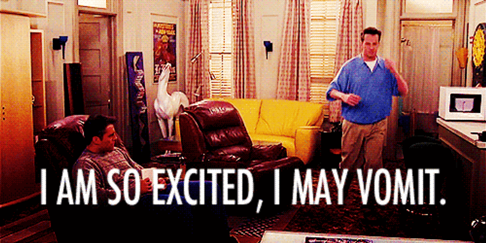I'm So Excited Meme I May Vomit GIF
