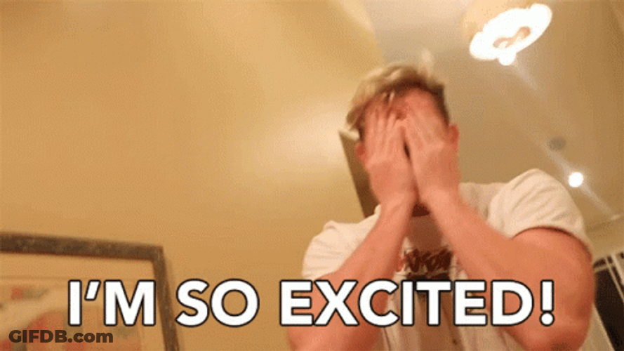 I'm So Excited Palms On Eyes GIF