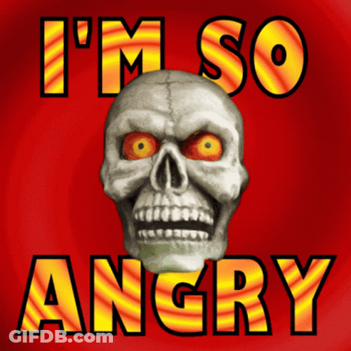 I'm So Pissed Off Skull GIF