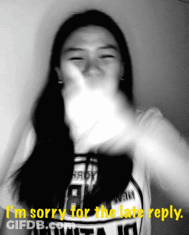 I'm Sorry For The Late Reply Girl T-Shirt GIF