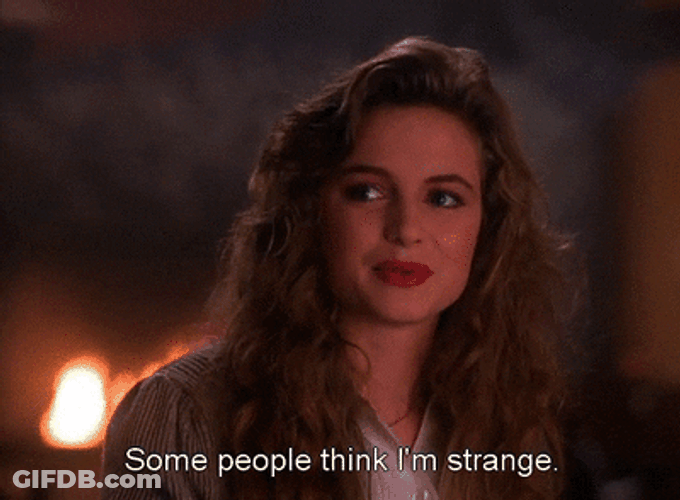 I'm Strange Heather Graham GIF
