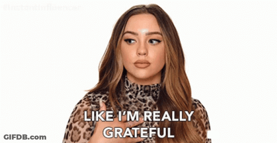 I'm Thankful And Grateful Kailin Chase GIF