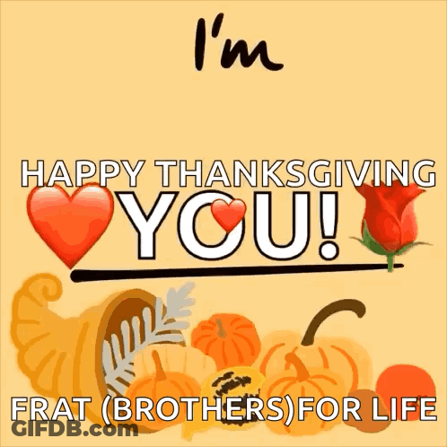 I'm Thankful Happy Thanksgiving You Poster GIF