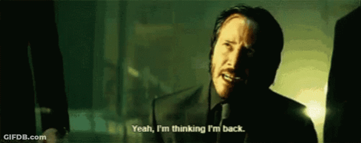 I'm Thinking I'm Back Angry John Wick GIF