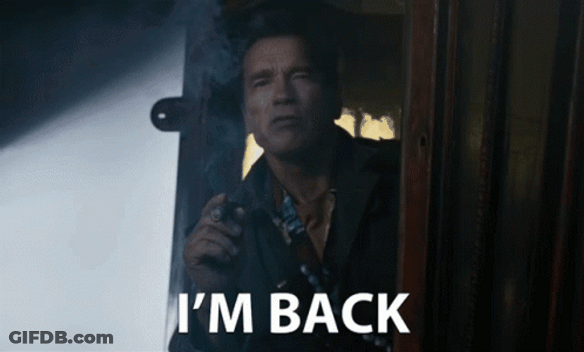 I'm Thinking I'm Back Arnold Schwarzenegger GIF