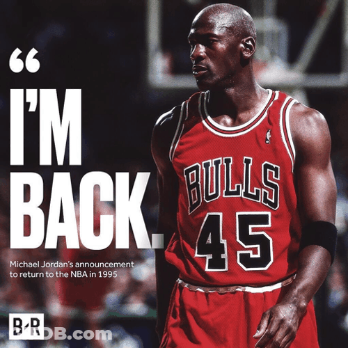 I'm Thinking I'm Back Michael Jordan GIF