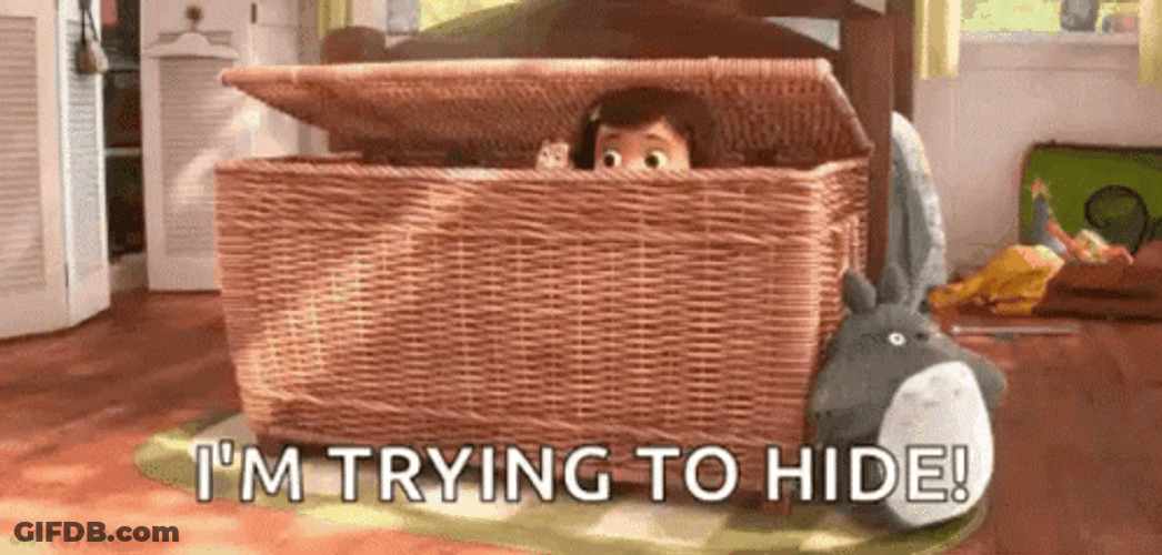 I'm Trying To Hide Animation GIF