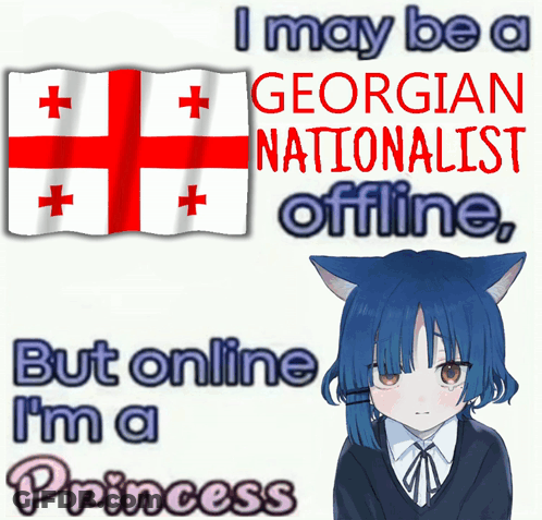 I May Be A Georgian Nationalist But Online I'm A Princess GIF