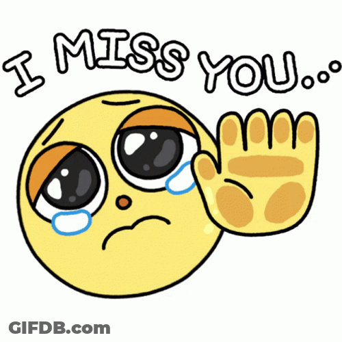 I Miss You Already Crying Emoji GIF
