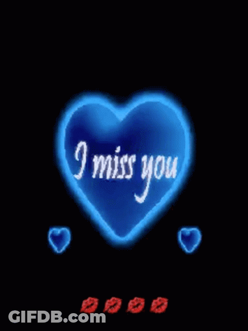 I Miss You Blue Heart GIF