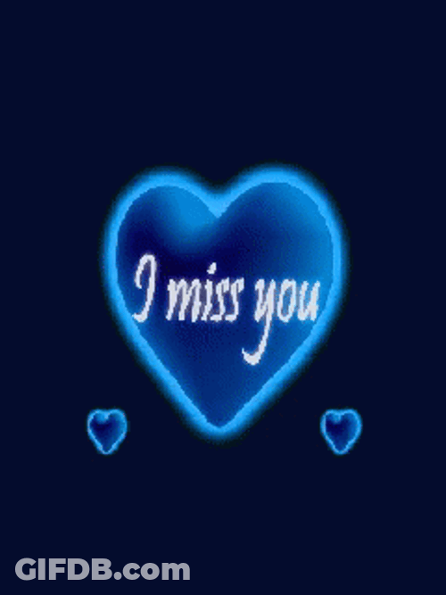 I Miss You Blue Heart GIF