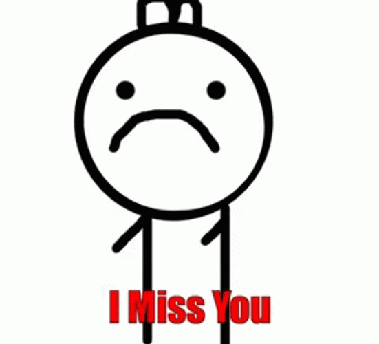 I Miss You Crying Stick Man GIF