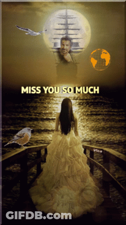 I Miss You So Much Bride In A Boat GIF