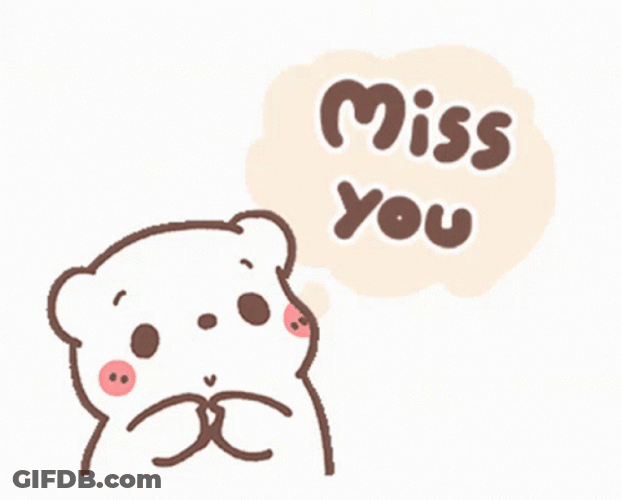 I Miss You So Much Shy Bear Blushing GIF