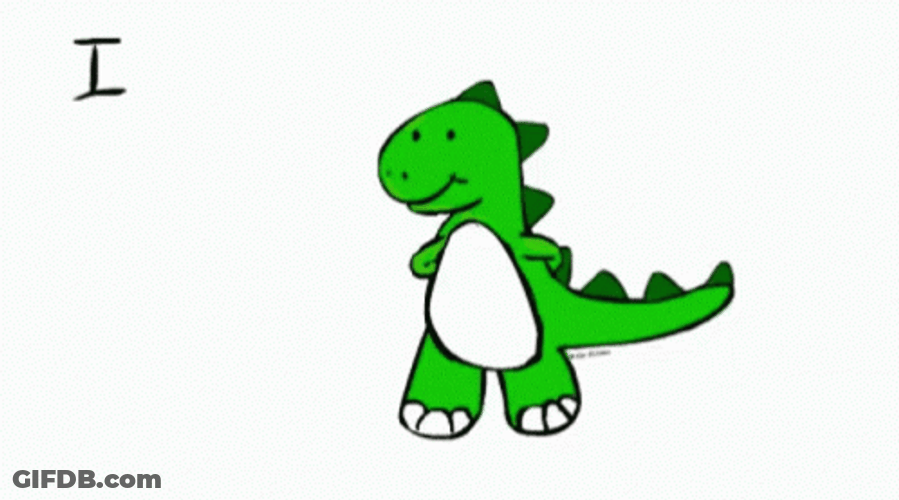 I Miss You This Much Cute Message Dinosaur GIF