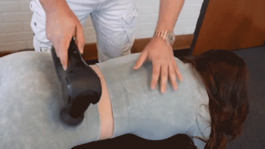 I Need A Backiotomy Massage Gun GIF
