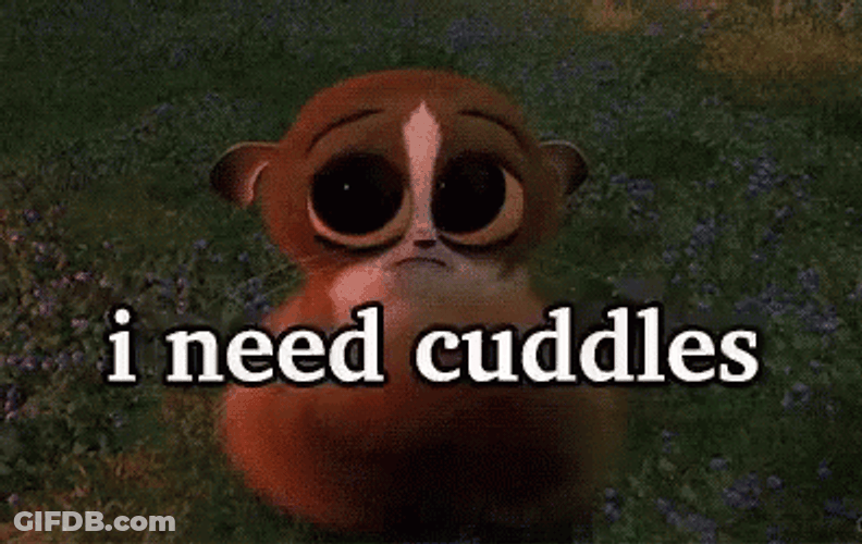 I Need Cuddles Hug Meme GIF