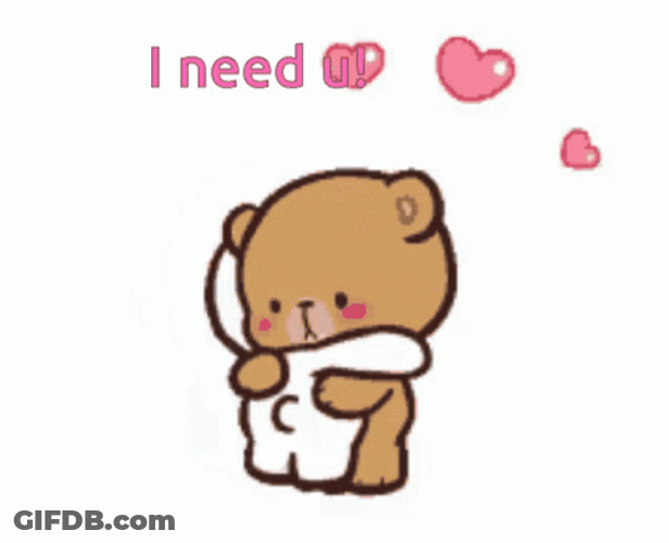 I Need You Quby Sticker Hug GIF