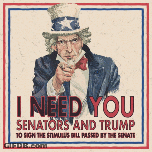 I Need You Senators And Trump Sign Stimulus Bill GIF