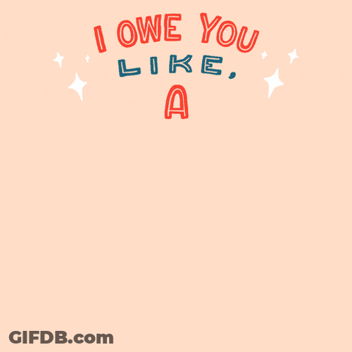I Owe You Hugs Animated Text Valentines Lockdown GIF