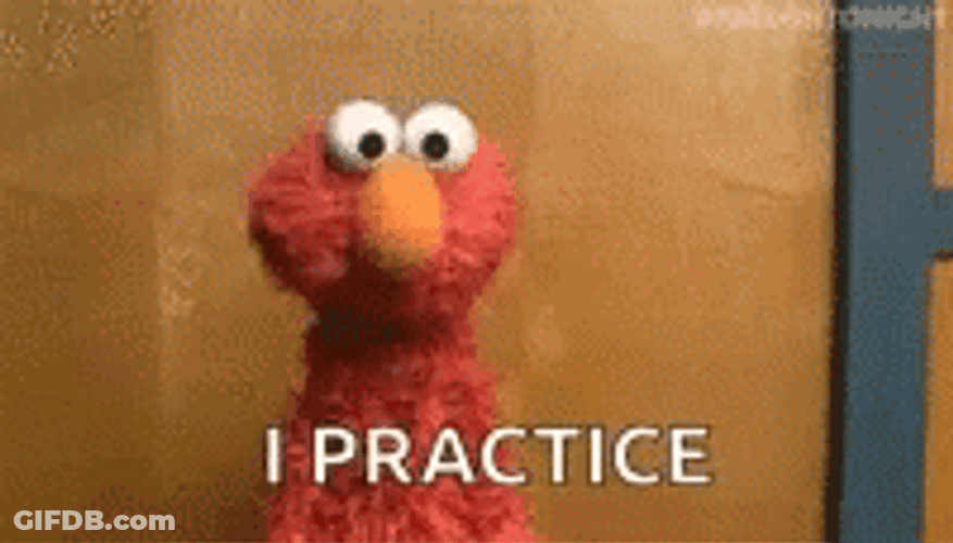 I Practice By Elmo GIF