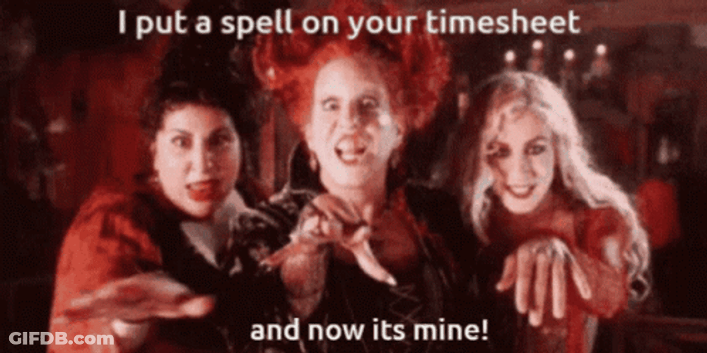 I Put A Spell On Your Timecard GIF
