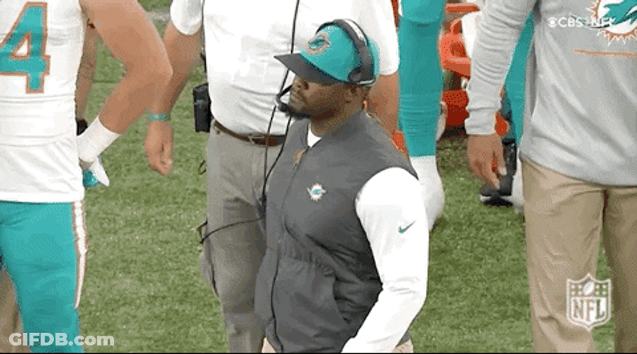 I Quit NFL Brian Flores Headphone GIF