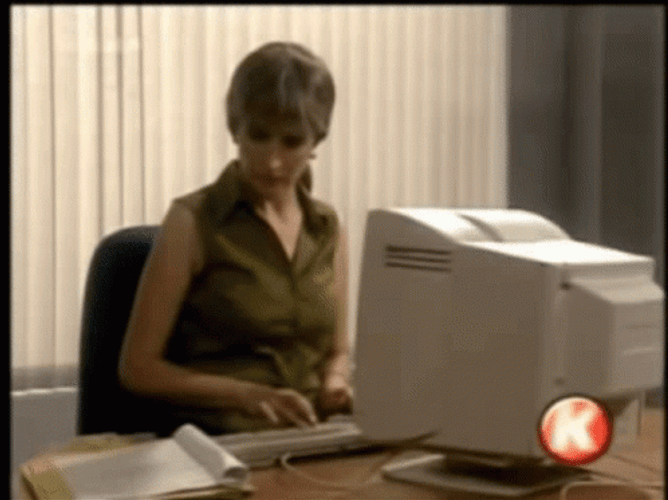 I Quit Office Computer Slam GIF