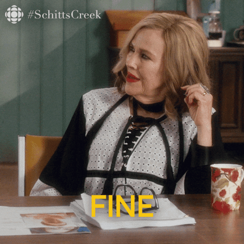 I Quit Schitts Creek Catherine Ohara GIF