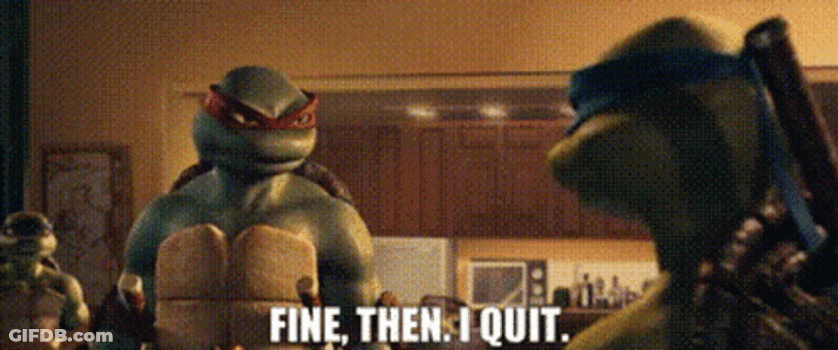 I Quit TMNT Movie Raphael GIF
