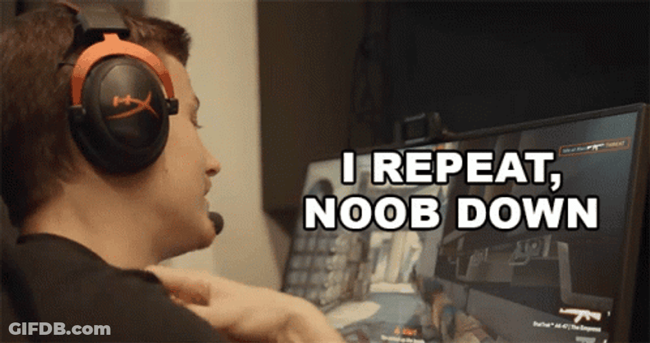 I Repeat Noob Down GIF