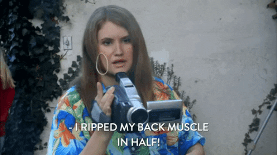 I Ripped My Back Muscle In Half GIF