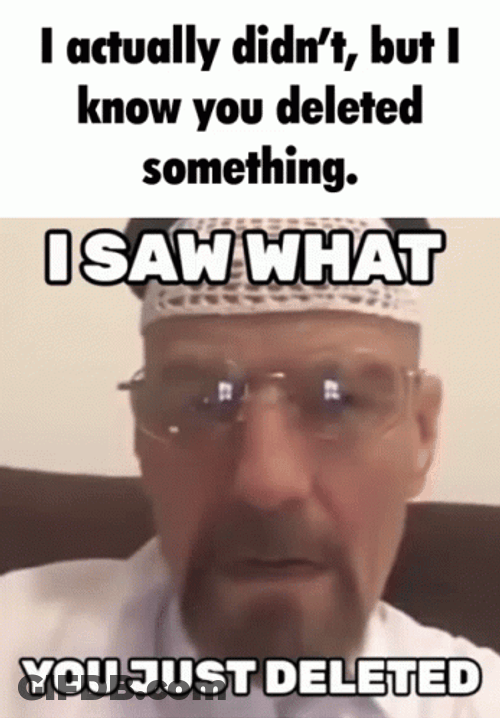 I Saw That You Just Delete GIF