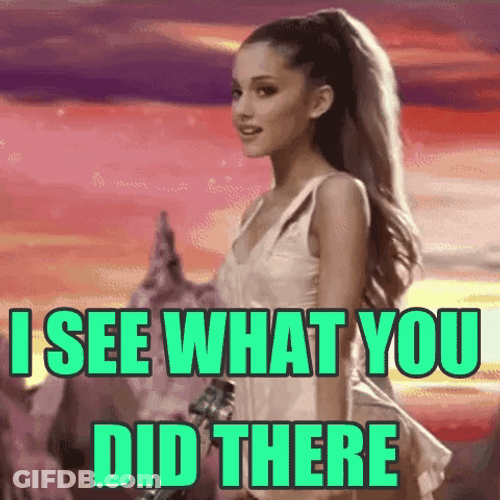 I See What You Did There Ariana Grande GIF