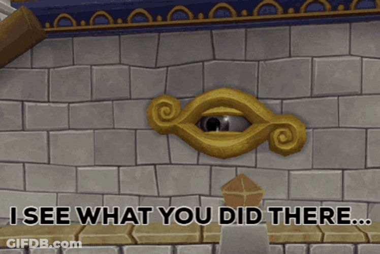 I See What You Did There Eye Animation GIF
