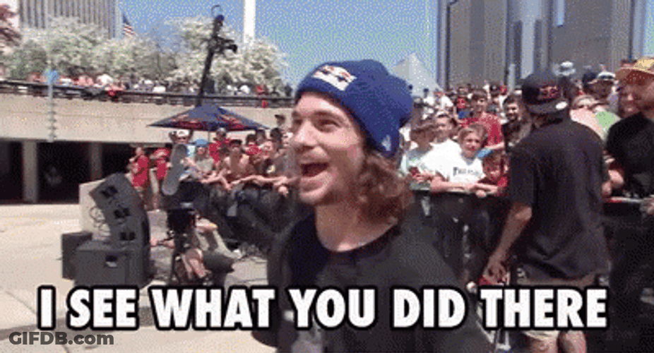 I See What You Did There Guy Pointing GIF