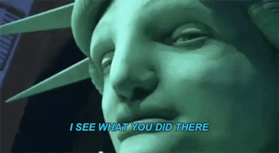 I See What You Did There Liberty Statue GIF