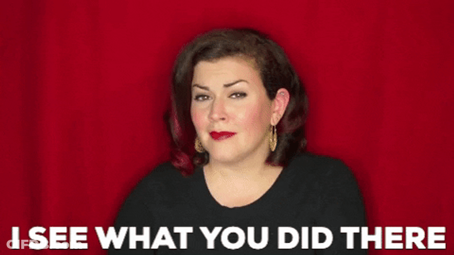 I See What You Did There Pointing Lady GIF