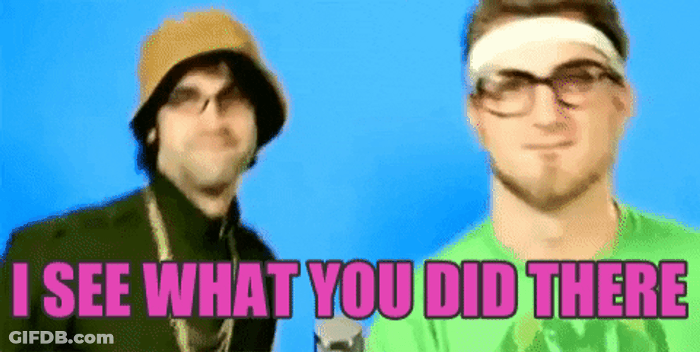 I See What You Did There Two Men GIF