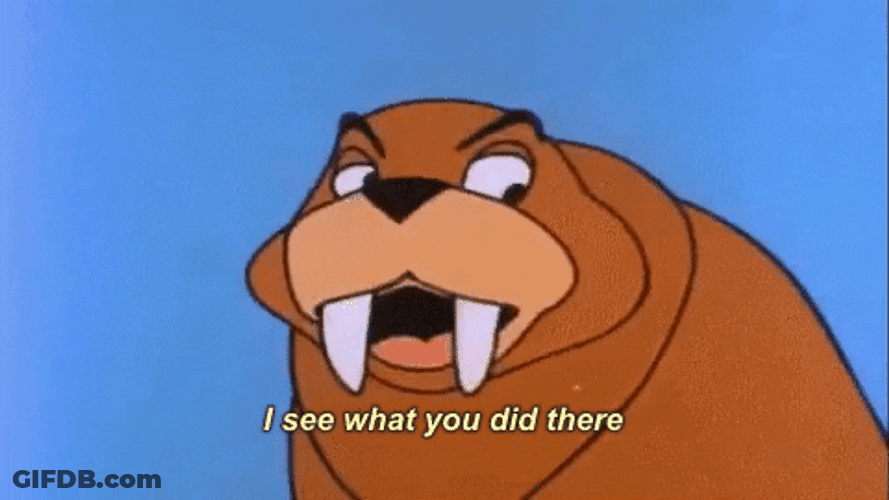 I See What You Did There Walrus Animation GIF