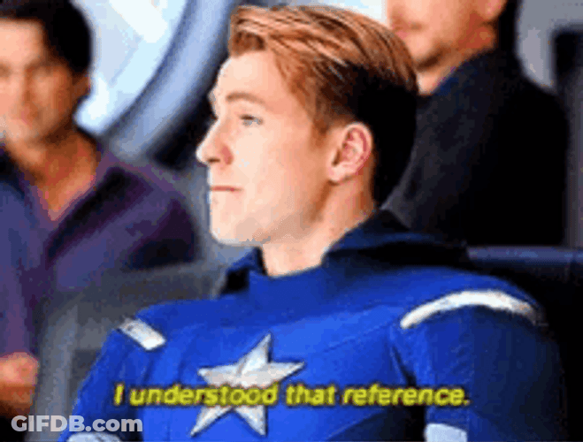 I Understood That Reference Captain America Turning Head GIF