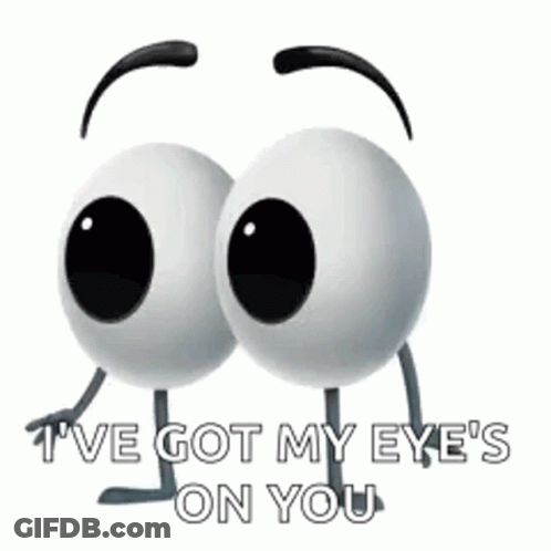 I've Got My Eyes On You Cartoon Eyes GIF
