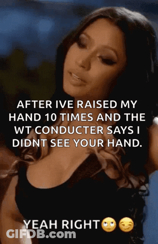 I've Raised My Hand 10 Times Conductor Didn't See GIF