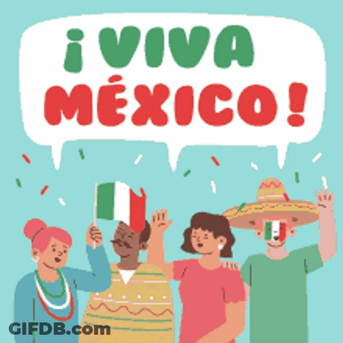 I Viva Mexico Animated People Celebration GIF