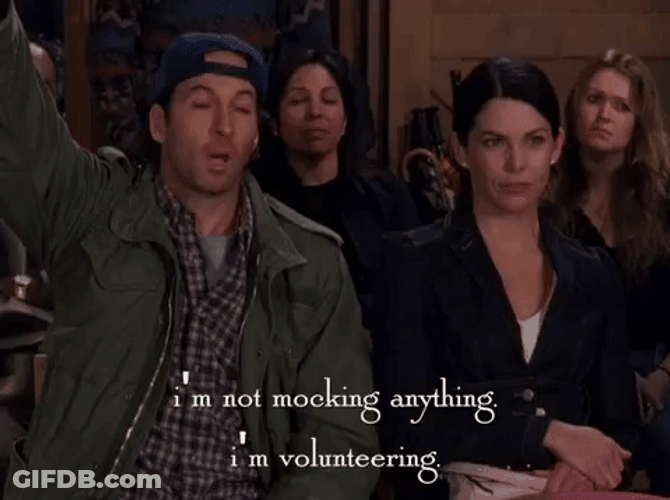 I Volunteer As Tribute Gilmore Girls Netflix GIF
