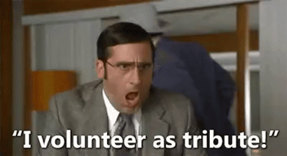 I Volunteer As Tribute Steve Carell The Office GIF