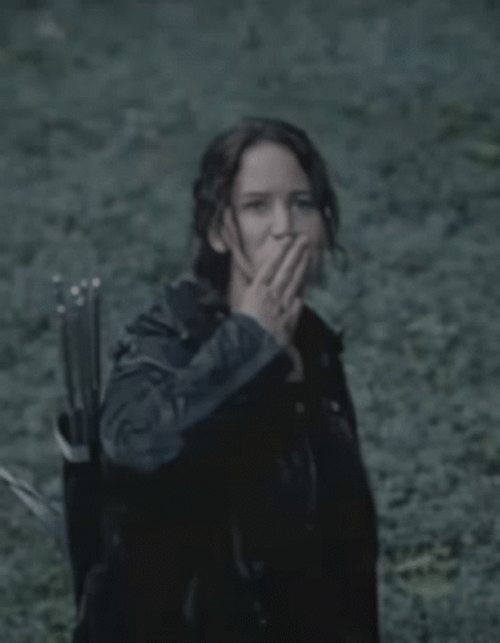 I Volunteer As Tribute Three-Finger Salute Kiss GIF