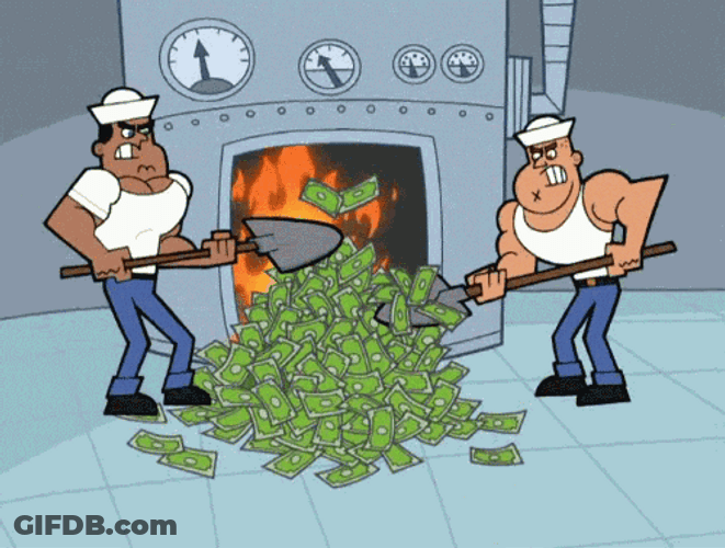 I Want My Two Dollars Burning GIF