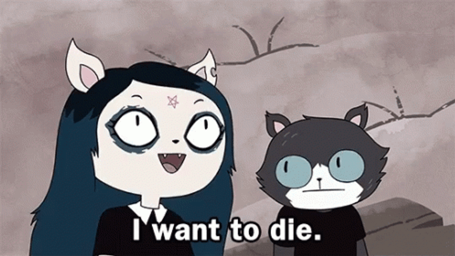I Want To Die Claire D'Lune GIF