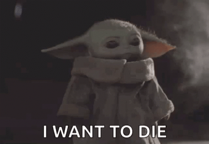 I Want To Die Yoda Star Wars GIF